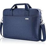 Voova 17 17.3 Inch Expandable Laptop Computer and Tablet Shoulder Bag Carrying Case, Waterproof Laptop Briefcase with Organizer Pocket for Men Women Business Travel School, Blue