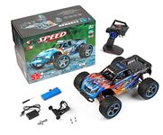 WLTOYS High-Speed RC Car 104019 1:10 2.4G RC Car 55KM/H Off-Road Racing 3650 Brushless Motor Metal Chassis Electric High-Speed Drift Car for Toys (104019 1 * 2200)