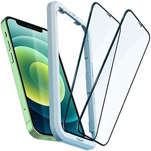 Spigen AlignMaster Verre Trempé Compatible avec iPhone 12 Mini, 2 Pièces, Couverture complète, Résistant aux Rayures, 9H Protection écran