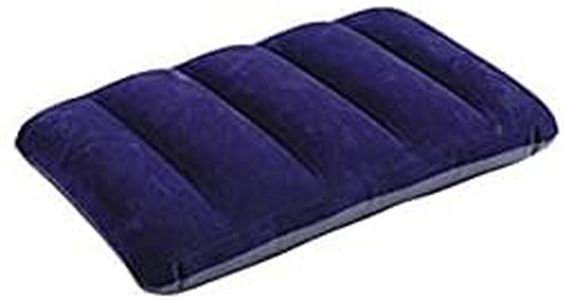 [Pack of 1] Air Inflammable Velvet Travel Pillow, Neck Pillow For Travel, Backpacking Family Tour Children Babies, Blue