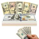 Play Money Dollar Bill, 150 Sheets Banknotes, Dollar Notes, Including 1 $, 5 $, 10 $, 20 $, 50 $, 100 $, Prop Money, Play Money Dollar, Play Money Children for Maths, Counting and Currency Skills