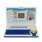 VGRASSP 20 Activities and Fun Games Educational English Learner Laptop Toy for Kids - Notebook Laptop with Mouse, LED Display and Soft Clear Sound and Music - Color As Per Stock