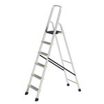 Asian Paints TruCare Home Ladder, Foldable with 6 Steps Durable, Heavy Duty, Anti-Skid Aluminum Ladder | Guard Rail for Safety (6 Steps, Silver)