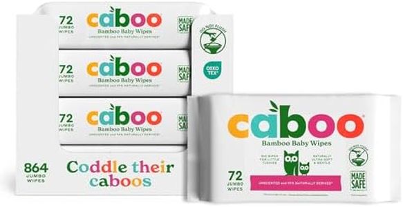 Caboo Tree Free Baby Wipes, Unscented, 72 Wipes Per Pack, 864 Total