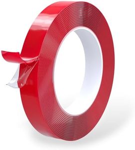 Dpm Tapes - Cinta acrílica de doble cara transparente extra resistente para montaje invisible de tiras LED, instalaciones de oficina, carteles, fotos, accesorios automotrices, bricolaje, 12 mm x 3 m