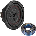 KICKER 48CWRT84 CompRT 8" Subwoofer, DVC, 4-ohm - Includes Speaker Wire