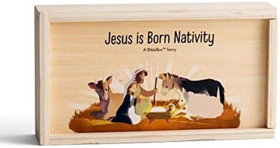 DaySpring Jesus is Born-Biblebox Nativity Set for Kids, 2 1/2" x 11" x 6", Multi