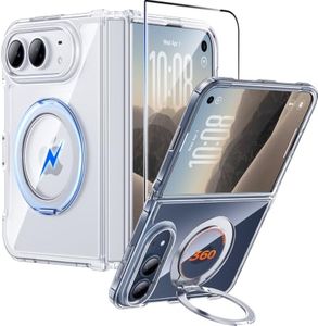 FNTCASE for Phone Ultra/Phone fold Case with 360 Spin Magnetic Stand Clear
