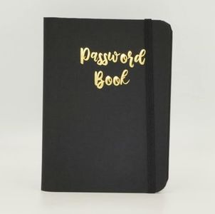 Password Book A-Z Tabbed Notebook for Internet Login Information' Small Pocket Size Password Keeper Journal Notebook for Computer, Website Black