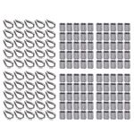 Proster Cable Ferrule 100pcs 1/8" Aluminum Crimping Loop Sleeve Crimps + 50pcs M3 Stainless Steel Thimble Rigging for Wire Rope Cable