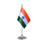 The Flag Corporation Indian Table Flag 4in x 6in with A Plastic Liquid Chrome Base