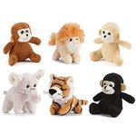 Living Nature Soft Toy Gift Bundle - 6 Pack of Jungle Buddies, Various (9cm)