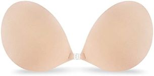 Women's Backless Adhesive Bra, Strapless Invisible Push Up Bra with Skin Friendly Material for Evening and Backless Dresses, Washable and Reusable Sticky Silicone Padded