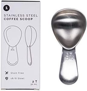 Stainless Steel Coffee Measuring Scoop, 2 Tablespoons - Perfectly Proportioned and Ergonomic - Fits inside the Airscape