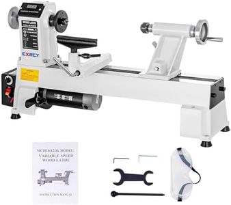 CXRCY 12" x 18" Wood Lathe, Benchtop Wood Lathe Machine 3/4 HP Infinitely Variable Speed 650-3800 RPM with Goggle for Woodworking, Woodturning