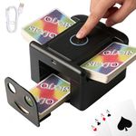 M5-Automatic Card Shuffler Rechargeable 2 Decks, 2000 mAh Built in Battery USB-C Charge, Low Noise Fast Shuffler, Portable Smart Auto Shuffler for UNO Poker Blackjack Skip-Bo Texas Hold'em (Black)