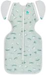 Love To Dream Swaddle UP Transition Bag Lite, Olive, Medium, 13-19 lbs, Patented Zip-Off Wings, Gently Help Baby Safely Transition from Being swaddled to arms Free Before Rolling Over