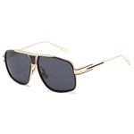 kimorn Sunglasses For Men Retor Goggle Metal Frame Classic Eyewear AE0336 (Gold&Black, 62)