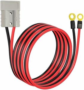 Daohaodeli Anderson Plug Connector Cable,Electric Forklift Charging Plug Cable,50A Battery Quick Connector,Jumper Cable Connector,with 10AWG 2M Cable Towing Winch Quick Connect Cable.(Anderson 2m)