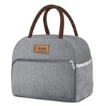 Misamo Enterprise Insulated Lunch Bag, Leakproof, High Capacity, Grey