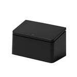 ideaco TUBELOR Flat Rectangle Trash Can with Lid, Black, 0.6 gal (1.8 L)