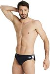 arena Men's Icons Solid Swim Briefs (Pack of 1) Black