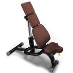 SHAPES FITNESS BRING GYM TO HOME Flat & Incline Bench | 34 Kg Commercial Grade Gym Bench | 7 Back Seat & 3 Seat Pad Adjustments - Brown