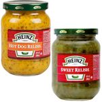 Relish Bundle with Hot Dog Relish 296ml & Sweet Relish 296ml by Heinz (2 Pack)