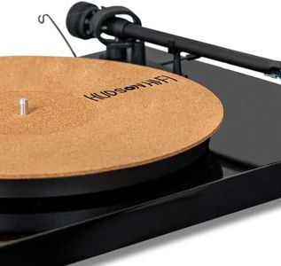 Corkery Recessed Turntable Mat - 1-8" Cork Turntable Mat & Anti Static Slipmat for Damped Resonance - Turntable Slipmat for Cleaner Audio Output, Vinyl Cork Mat & Slipmat Record Player