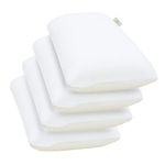 Cushows Memory Foam Orthopedic Decorative Rectangle Cushion Filler for Sofa, Chair, Bed, Couch & Car - [White] ; 13" inch x 19" inch ; (Pack of 4)