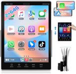 Podofo 2+64G Apple CarPlay Double Din Android Car Stereo Radio Touchscreen Bluetooth 9.5'' Vertical Screen Audio Receiver with Android Auto WiFi GPS Navigation FM RDS Split Screen Backup Camera Mic