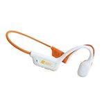 AGM MotionBuds Running Headphones, Open-Ear Sport Headphones with Buit-in Voice Assistant, Bluetooth 5.4, IP68 Waterproof, 12H Playtime for Sport & Daily Use, USB-C Fast Charge, White-Orange
