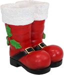 Sunnydaze Santa Boots Statue - Christmas Decor for Indoor or Outdoor Use - 13"