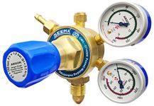 SEEMA® Single Stage Argon Gas Pressure Regulator | Heavy Duty | ISI Certified | Yellow Colour | Forged Brass | 1 Unit