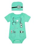 Paddy Field Baby Boys' Doctor Costume Bodysuit (3-6 Months, Doctor)