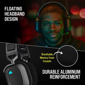CORSAIR HS80 RGB Wireless Gaming Headset – PC, PS5, Dolby Audio