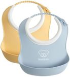 BabyBjörn Small Baby Bib, 2-pack, Powder yellow/Powder blue