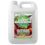 Elixir Gardens Liquid Growmore Concentrate | N.P.K 11-11-11 | 1-10 Litre Bottles Available | Vegetable, Fruit & Flower Food/Plant Fertiliser | 5 L Bottle - Makes up to 5000L