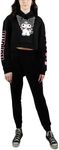 Bioworld Kuromi Cherries Long Sleeve Black Adult Cropped Hoodie XL