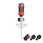 Eden 94146 4-Pattern Rotary Gear Drive Sprinkler with Step Spike Gear Drive, Heavy Duty, Gardening Watering System, Garden&Lawns, Multi Pattern, Coverage up to 4869sq.ft