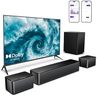 ULTIMEA 5.1 Soundbar Compatible with Dolby Atmos, 3D Surround Sound System Sound Bar for TV, TV Sound Bar with Wireless Subwoofer, Surround and Bass Adjustable Home Audio TV Speakers, Poseidon D60