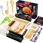 liamasum Sushi Making Kit, 28 in 1 Sushi Roller Maker Kit with Bamboo Mats, Sushi Bazooka, Nigiri Gunkan Sushi Mold, Musubi Maker, Rice Ball Mold & More for Beginners