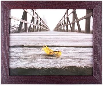 DII Espresso Marco de fotos con protector de cristal para pared o escritorio con accesorios para colgar incluidos, 8 x 10