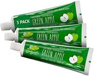 Green Beaver All Natural Organic Toothpaste, Vegan, Fluoride Free Toothpaste & Gluten Free, Green Apple Flavor, 75ml, 3 pack