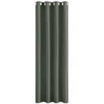 PONY DANCE Single Curtain - Thermal Door Curtain - Privacy Protection Eyelet Blackout Curtain for Nursery Noise Reduction for Bedroom/Kitchen, 52 inch x 84 inch, Dark Mallard, 1 Panel