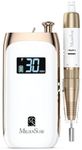 MelodySusie Electric Nail Drill, Rechargeable Nail Files for Acrylic Nail Cordless Portable E File Professional Nail Drill Machine for Home & Salon Manicure & Pedicure (White)