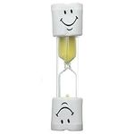 AKORD Children’s Sandglass Timer for Brushing Teeth, Toothbrush Timer, Yellow, 2 Minutes