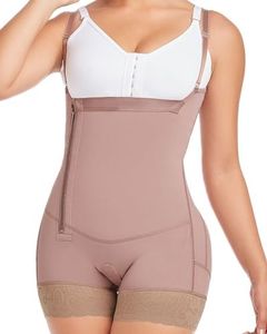 DELIÉ by Fajas Dprada 09046 Fajas Colombianas Postpartum Girdle Full Body Shaper for Women, Cocoa-optic