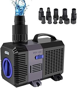 YAOBLUESEA Eco Pond Pump Filter Pump, Garden Pond Pump, Water Pump, Koi Pond Stream Pump, Pond Pump 3000L/H 10W, Silent Aquarium Pump, Submersible Pump, Amphibious Pump for Ponds Garden Watering