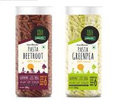 NutraHi Beetroot Gluten Free Pasta + Greenpea Gluten Free Pasta 200g Each (Combo)